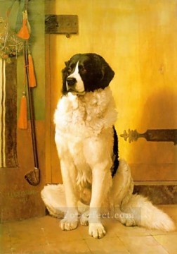  Leon Canvas - Study of a Dog Jean Leon Gerome